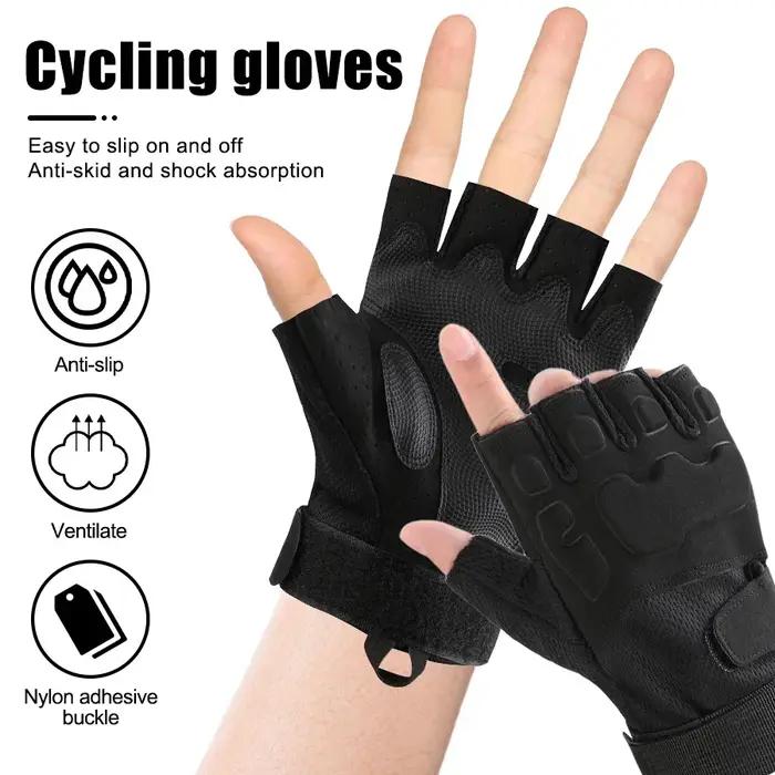 Mitaines demi-doigts absorbant les chocs pour chasse vélo escalade paintball et sports tactiques