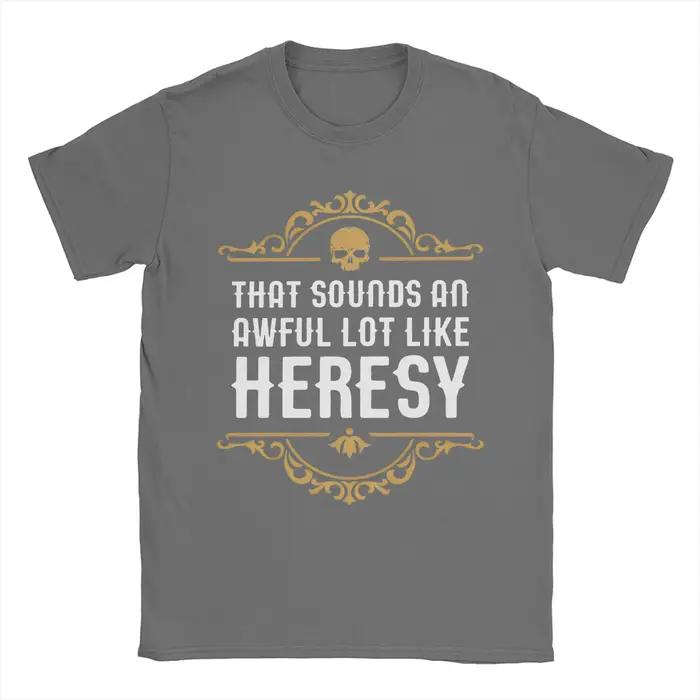 Vintage Heresy drôle Wargaming w-wahammer 40k T-Shirts femmes col rond coton T-Shirts à manches cour