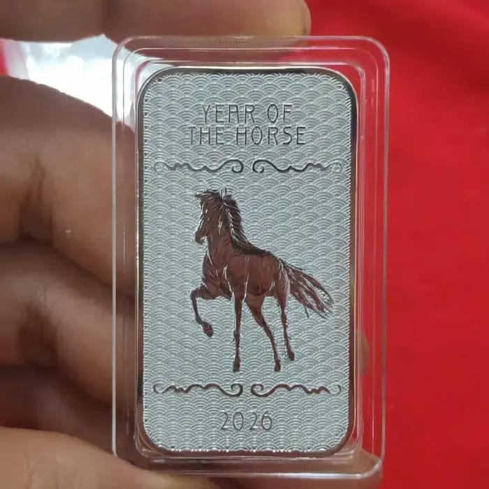 Nouvelle barre d'argent plaquée argent de 1 once