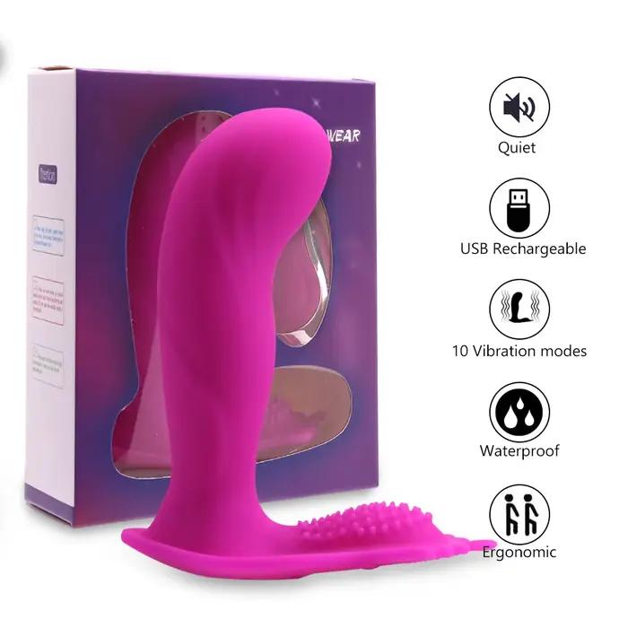 Oeuf vibrant flirtant sans fil pour femme, culotte portable, prise anale, jouet sexuel adulte, 10 vi