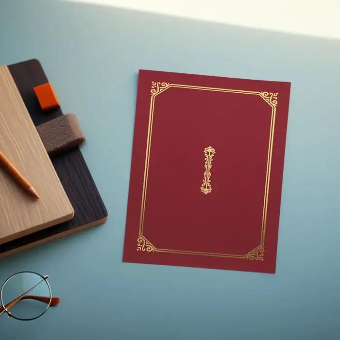 Porte-certificats A4, 2 pièces, couvertures de diplôme, design élégant et luxueux, dossiers de présentation en papier robuste pour diplômes du lycée et du collège
