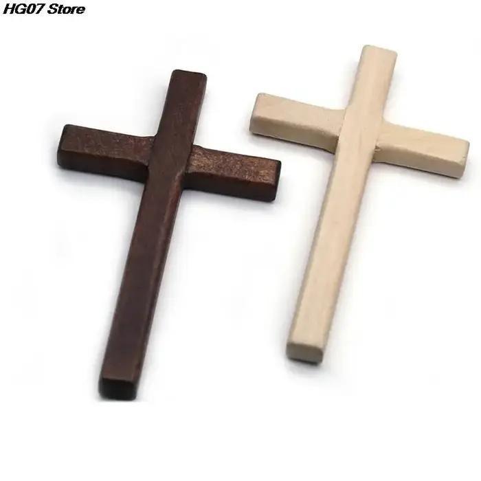 Nouvelle Croix Chrétienne en Bois de 12cm (4,7 pouces), Grand Mur Long Nina ifix Deux Documents