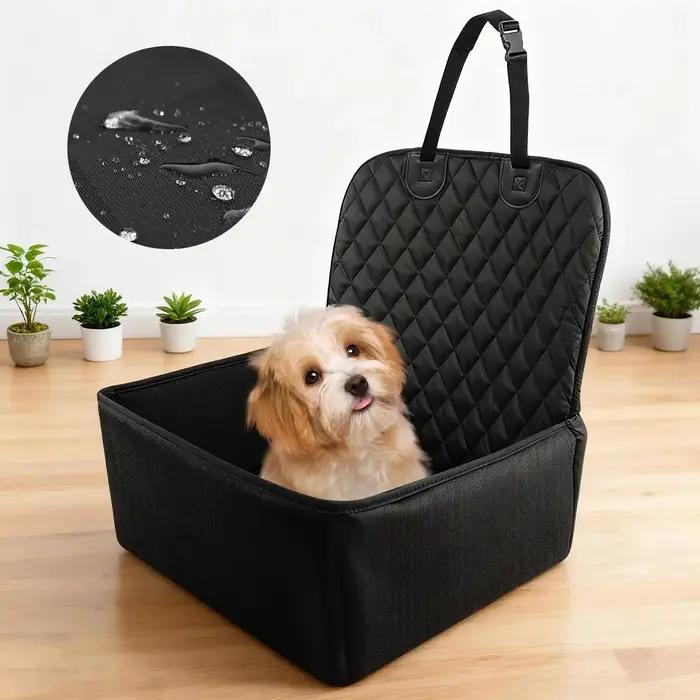 Siège surélevé pour chien accessoire de voyage en voiture universel tissu Oxford imperméable barrière réglable pour animaux de petite à moyenne taille