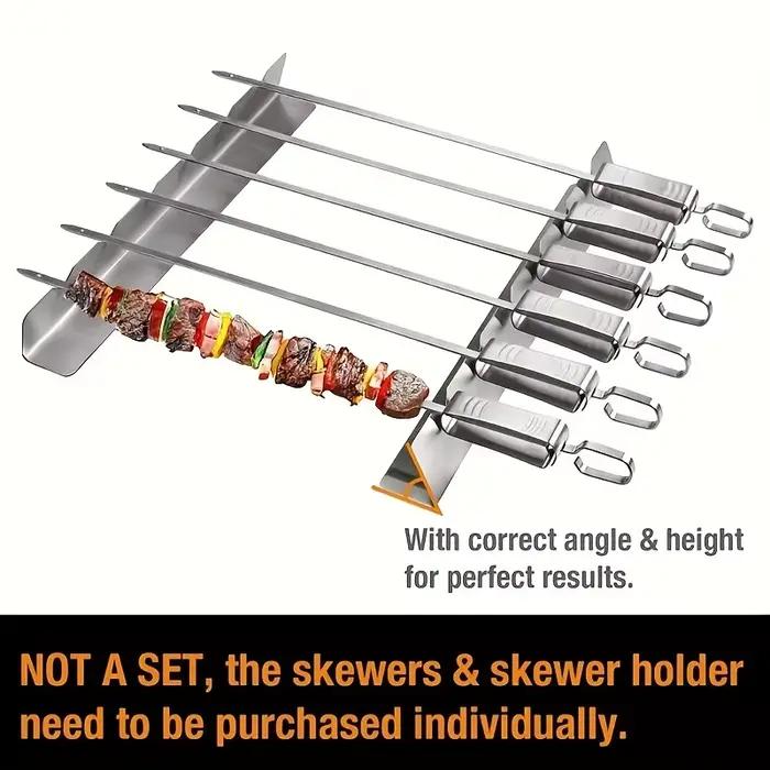 Supports de brochettes universels en métal pour barbecue, cuisine, patio, maison et camping, outils de BBQ élégants à offrir