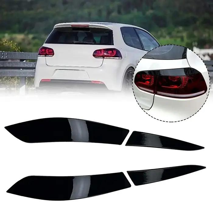 Kit de 4 garnitures décoratives pour feux arrière de voiture, pour VW Golf MK6 2008-2013, pour Volks