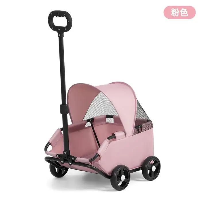 Poussette pour petits animaux de compagnie, chiens, chats, ours en peluche, activités de plein air, légère et pliable, accessoires de voiture
