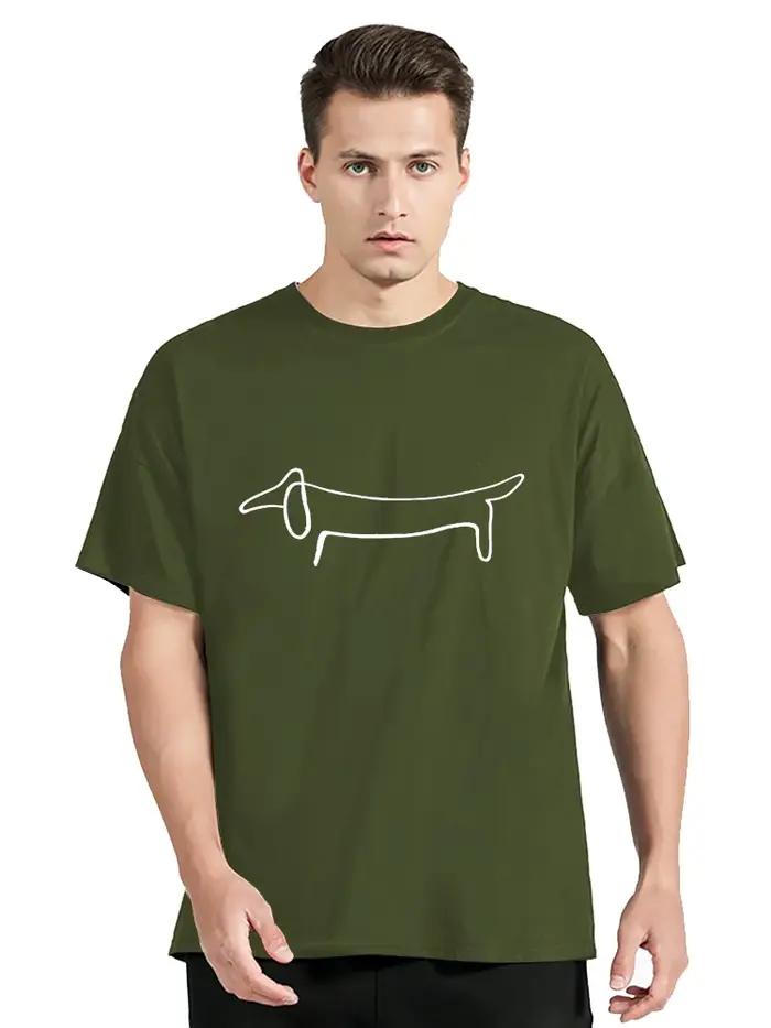 Drôle teckel chien impression T-shirt mode décontracté Fitness