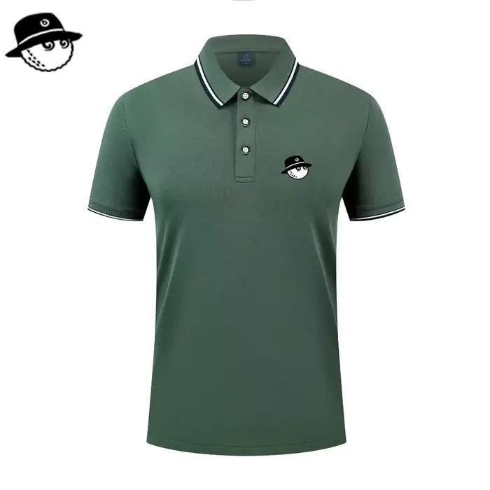 Polo pour homme, mode été, coupe slim, manches courtes, 100% polyester, décoration de poche factice,