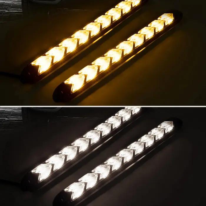 Feux diurnes DRL super lumineux, lumière de sauna étanche, couleurs touristes, style de voiture, fre