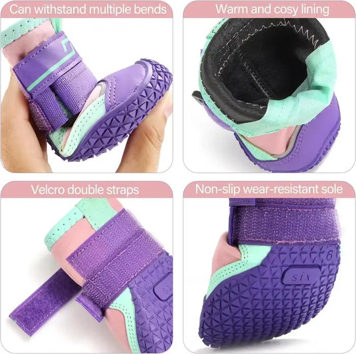 Bottes imperméables ATUBAN pour chiens confortables et sécurisées pour balades hivernales et estivalesUsageIdées en extérieur et en intérieur
