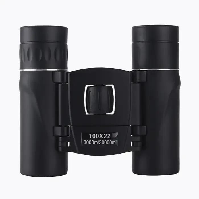 Jumelles compactes 100x22 HD pour chasse - Grossissement maximal portable pour observations précises
