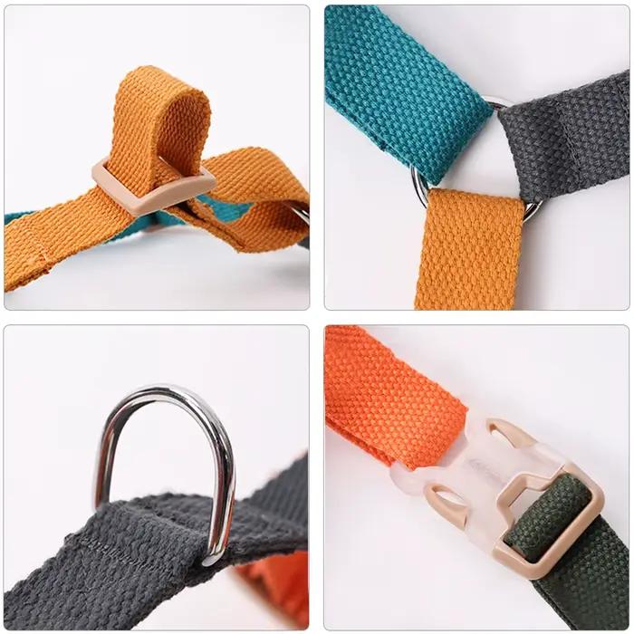 Harnais pour chien taille réglable en coton confortable et durable pour chiens de petite, moyenne et grande taille avec boucle pratique pour promenades en toute saison