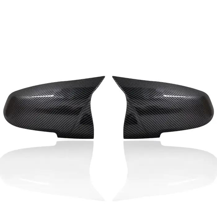 Couvercle de rétroviseur noir carbone, 2 pièces, pour BMW série 1 2 3 4 X M 220i 328i 420i F20 F21 F