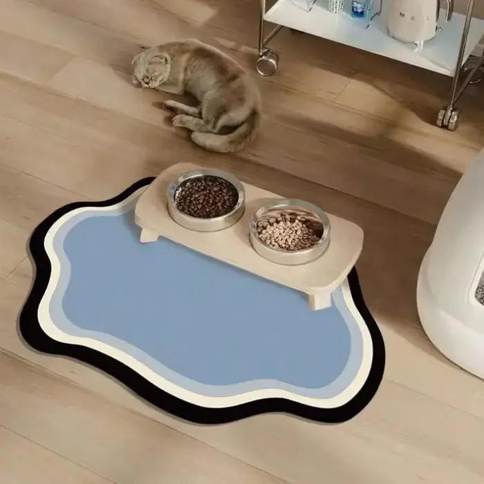 Tapis d'alimentation en terre de diatomée pour animaux de compagnie