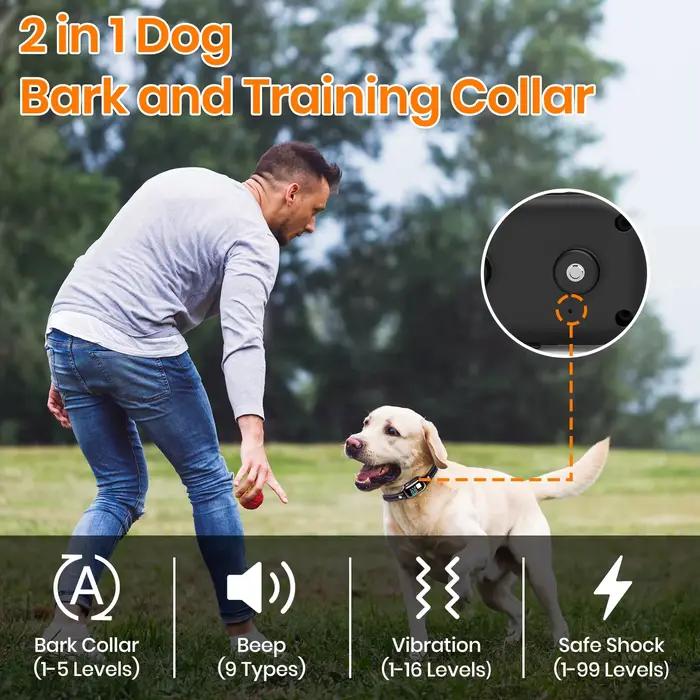 NOUVEAU Collier de dressage pour chien AI pour 1/2/3 chiens