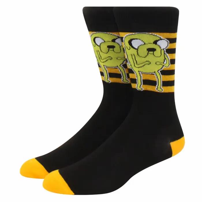 Chaussettes chasse motifs anime aventure jaunes - coton rôlistes comics homme femme originales