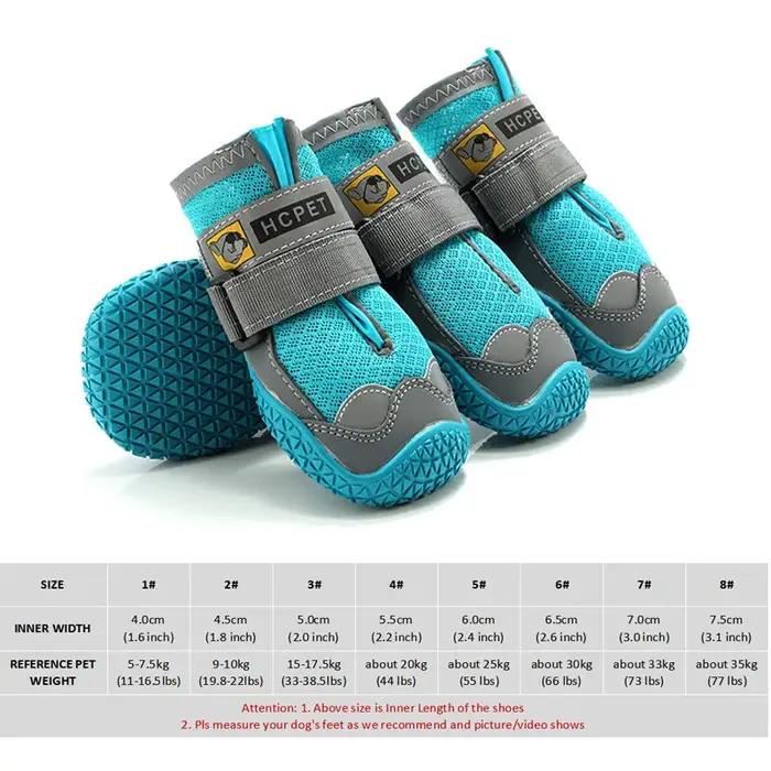 Chaussures d'extérieur professionnelles respirantes pour grands chiens