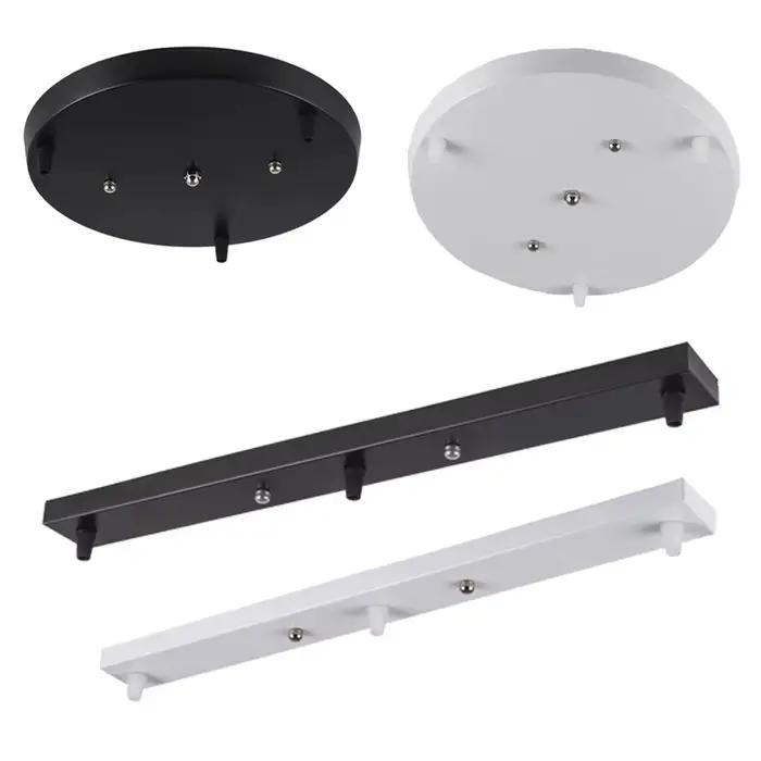 Bricolage plafond monté Base auvent plaque 3 têtes lustres suspension éclairage suspendu plafond acc