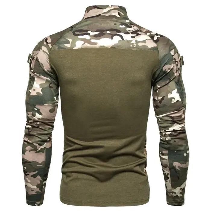 Sweat-shirt tactique à capuche pour hommes, pull d'extérieur à manches longues, léger, col montant,