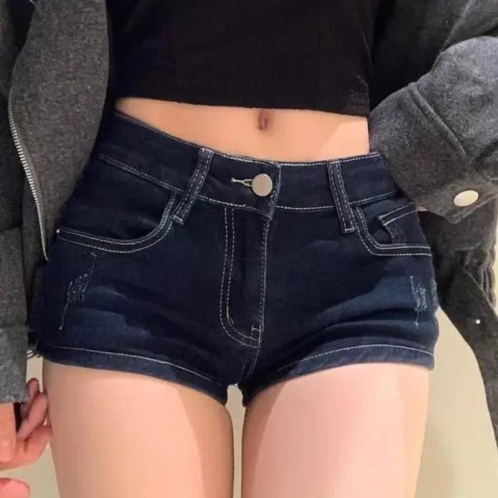 Short en jean décontracté femmes jean Slim pantalon court printemps été mode femme Shorts chauds fil