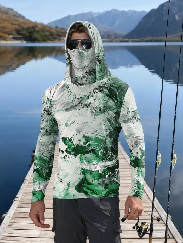 Vêtement de pêche à capuche pour hommes avec protection UV pour activités extérieures randonnée plage