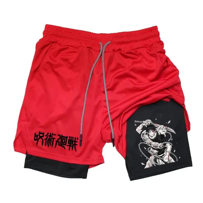 Short de Performance Anime Toji imprimé hommes GYM Shorts de Sport décontractés entraînement course