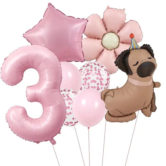 1 ensemble de décoration de ballons d'anniversaire sur le thème de chien