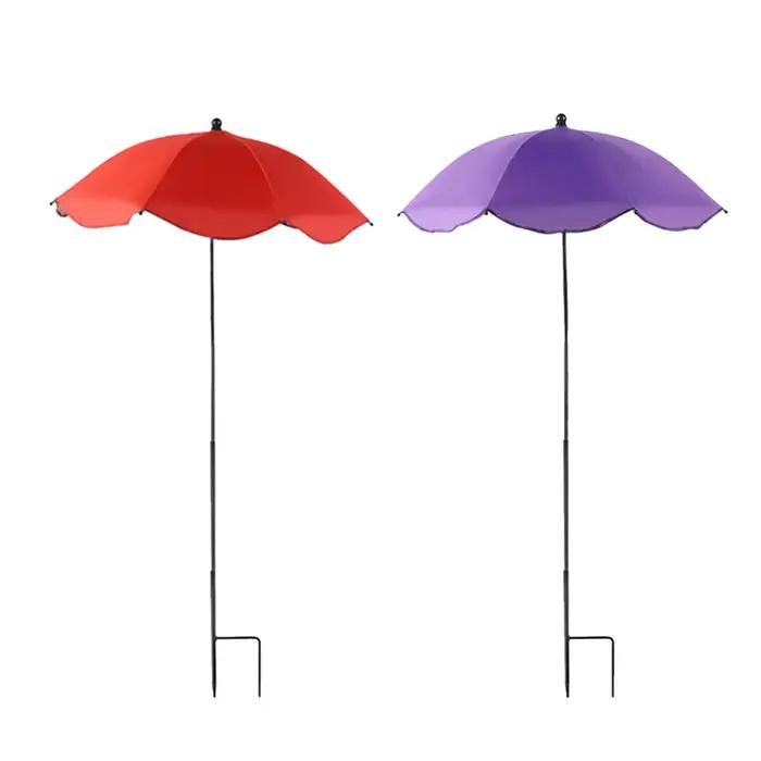 Parasol de jardin pour plantes en tissu résistant avec piquet en fer, installation facile, protection solaire pour plantes en pot, parterres de fleurs et légumes, ajout de style unique à votre extérieur