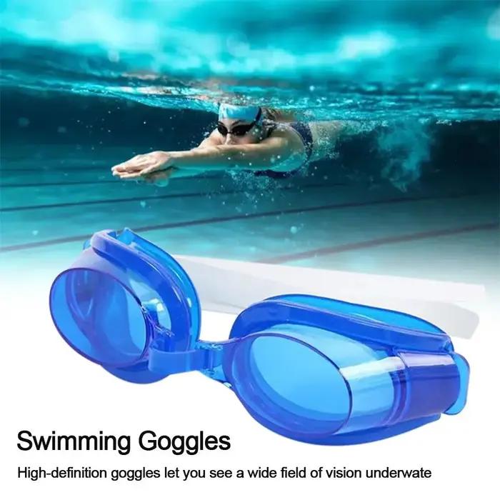 Lunettes de natation pour hommes et femmes, Anti-buée, UV, écouteurs réglables, pince-nez, fermoir à