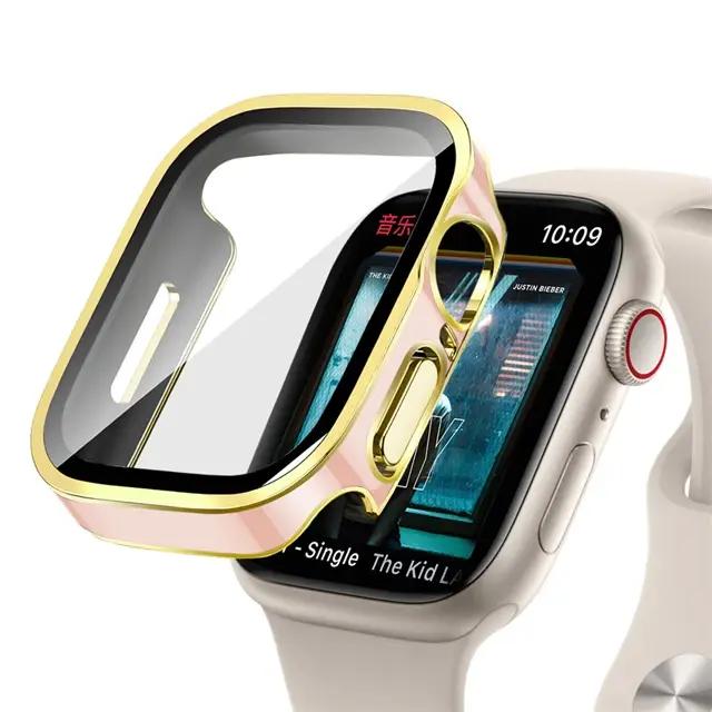 Étui étanche pour Apple Watch 7 8 9 45/41mm protecteur écran trempé iWatch SE 6 40/44mm Ultra 49mm