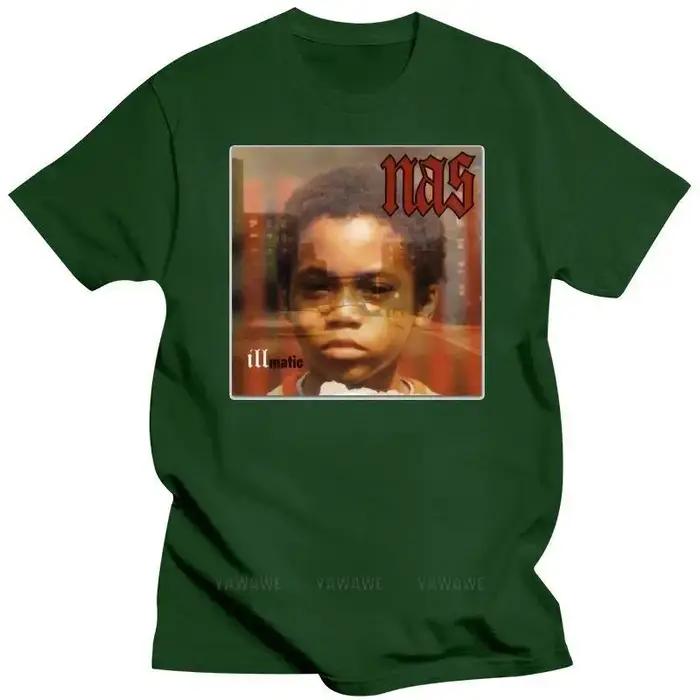T-Shirt en Coton Blanc pour Homme, Vêtement de Marque, Style Hip Hop Vintage, Rap, Ill Merch, Def Jam, Nasir Jones