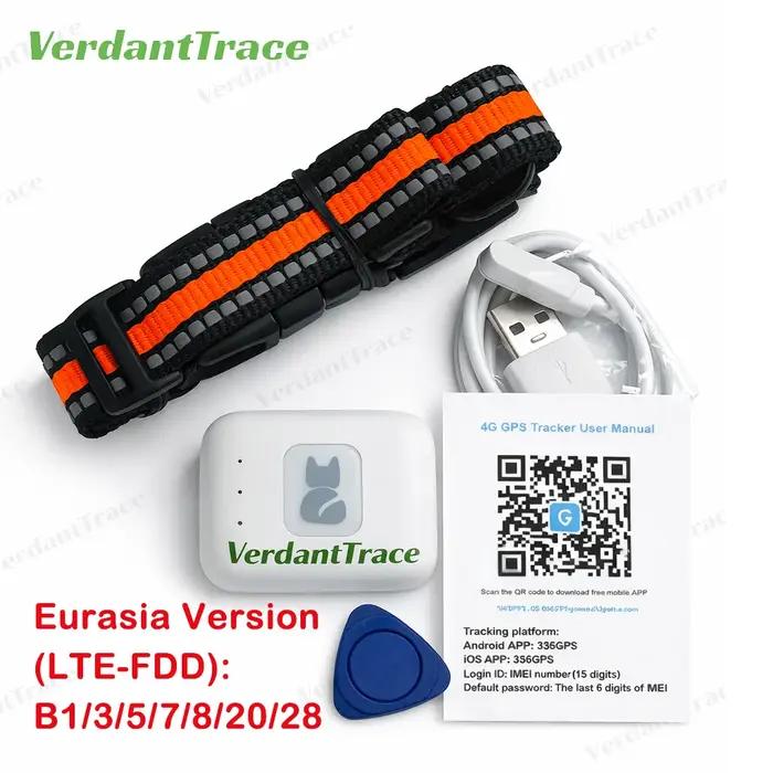 Traceur GPS 4G étanche VerdantTrace VTG2 pour animaux de compagnie – Collier anti-perte pour chien e