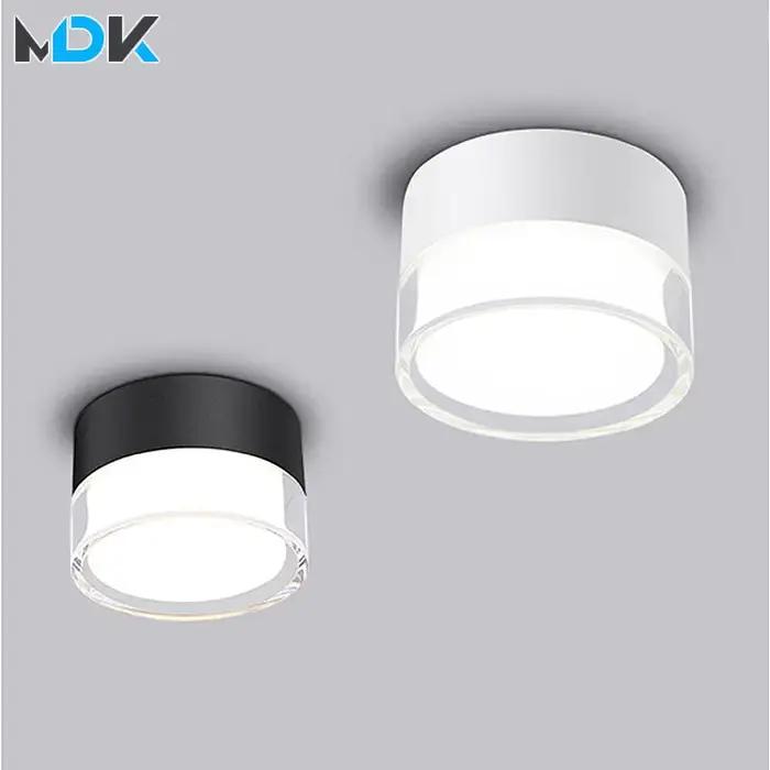 LED Downlight monté en Surface plafonnier nordique 9W 12W 15W 18W spot à intensité variable circulai