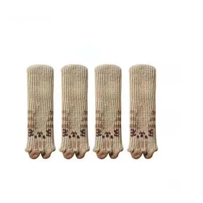 Couvre-pieds de table et chaise tricotés en polyester-coton moderne antidérapants pour protection et décoration intérieure