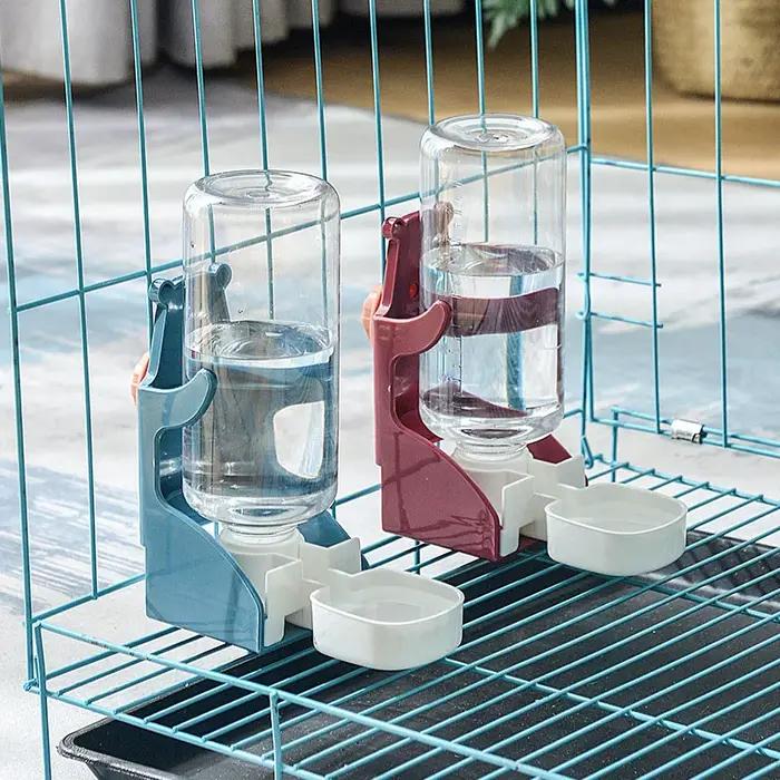 Fontaine à eau automatique suspendue pour animaux de compagnie, bol à boire suspendu pour cage, distributeur d'eau pour chien, chat, lapin, petits animaux