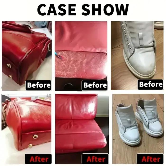 Pâte de coloration pour cuir - Trois couleurs (blanc, marron, noir), adaptée aux chaussures, sacs, canapés - Répare et restaure le cuir délavé et rayé