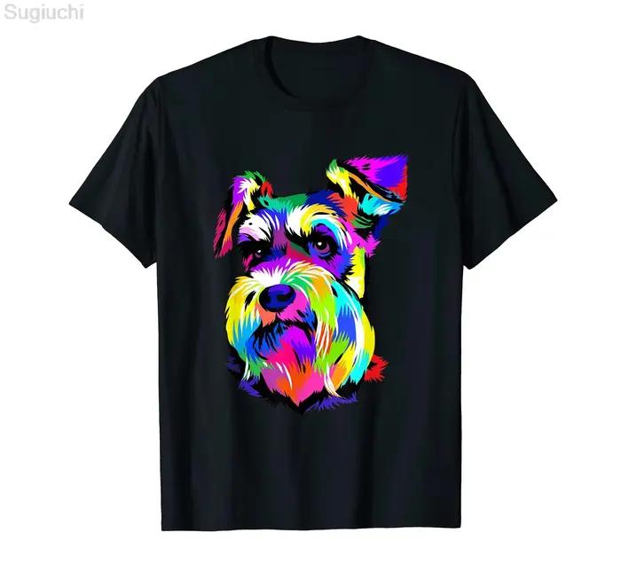 MINIATURE SCHNAUZER le DogFather amoureux des chiens T-Shirt 100% coton hommes femmes unisexe Hip Hop t-shirts pour cadeau taille XS-5XL