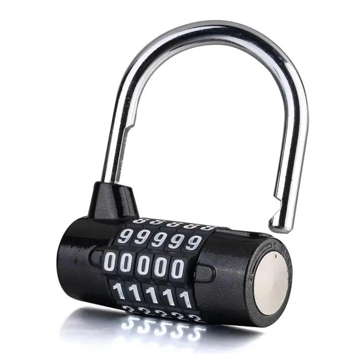 Combinasion xmshxltd à 4,5 chiffres sécurisée, cadenas à clé, alliage de zinc, certifiée CE, pour voyages et sécurisation d'outils et espaces de rangement, offerte en plusieurs couleurs élégantes