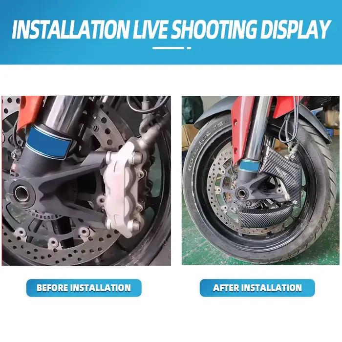 Accessoires de moto conduits d'air à disque avant système de conduits de couvercle de refroidissemen