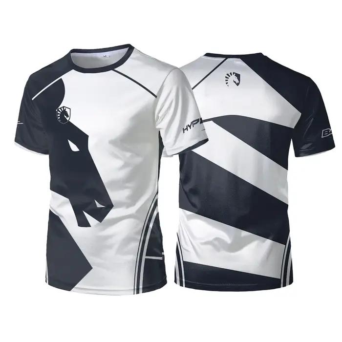 Liquid Team Team Uniformes CS:GO E-sports Compétition Entraînement Costumes Hommes Sports T-shirts Respirant Casual Surdimensionné Tops T-shirts