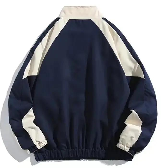 Veste coupe-vent à rayures réfléchissantes pour hommes, manteau Hip Hop, Streetwear, fermeture éclai