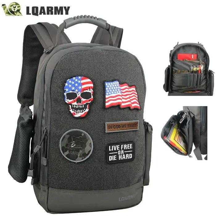 Sac à dos militaire étanche 35L pour homme, multifonction avec compartiment ordinateur portable extérieur
