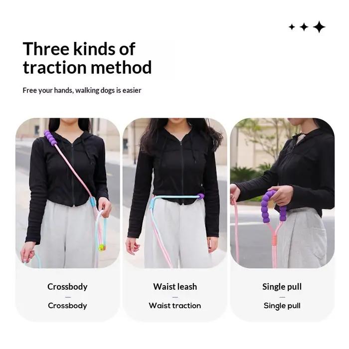 Laisse de chien bandoulière pour entraînement de compétition colorée anti-explosion pour la taille collier pour chien occassions spéciales