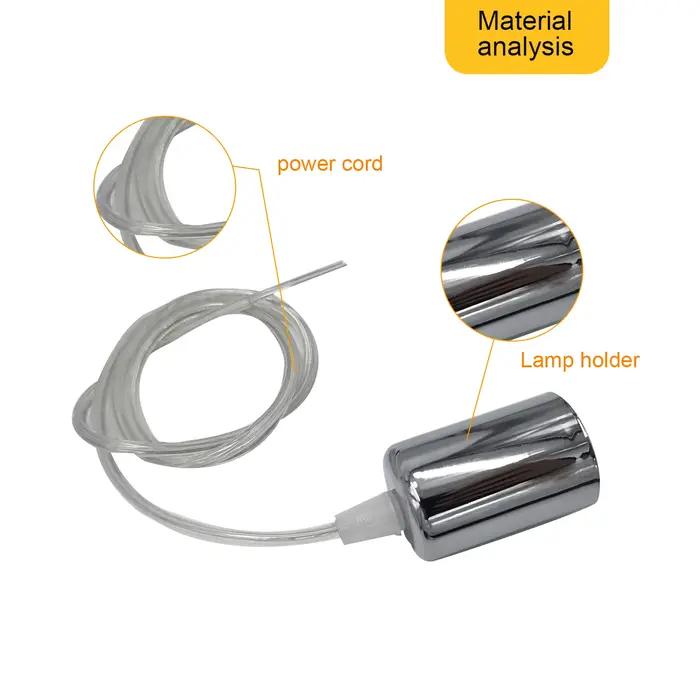 Support 0.5m Kit d'éclairage à vis ligne de douille ensemble de lignes de lustre bricolage accessoir