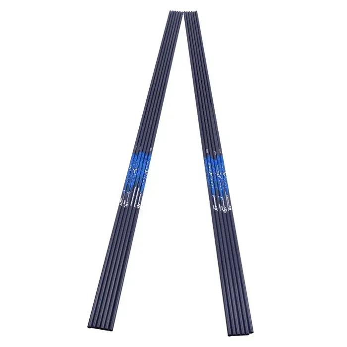 12/24 pièces boulons de tir à l'arc de chasse flèches en carbone pur arbre Spine600-900 ID4.2mm arc