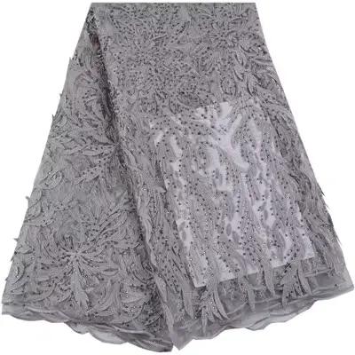 Tissu africain en dentelle et Tulle en maille, 5 Yards, de haute qualité, pour mariée nigériane, mar