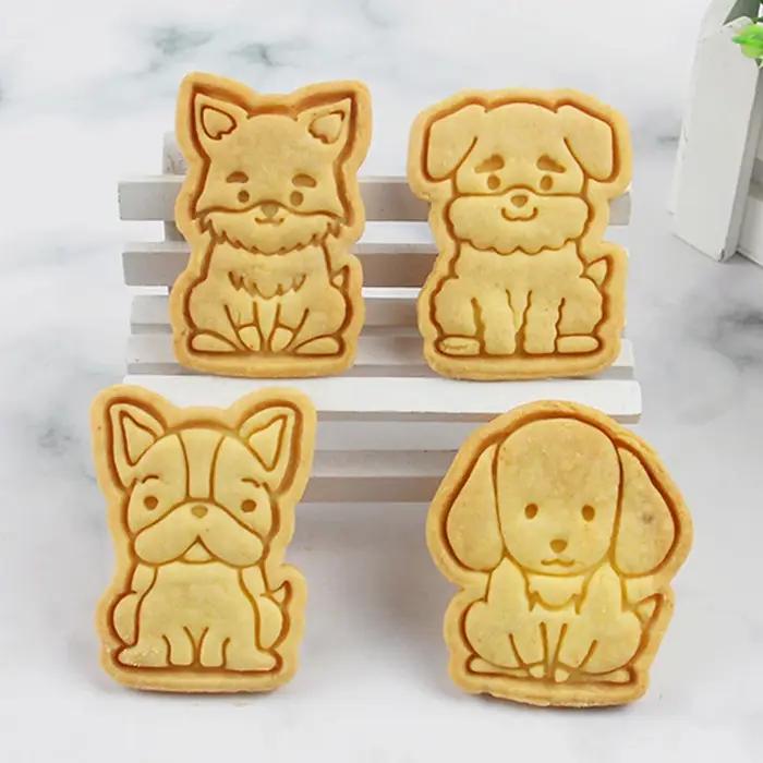 Moule à biscuits 3D en forme de chien, outil de cuisson pour biscuits, desserts, gâteaux en fondant, outils de décoration de gâteaux, nouveauté