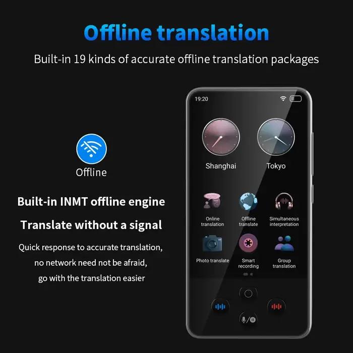 Traducteur IA temps réel avec ChatGPT - Appareil traduction 138 langues pour voyages et réunions
