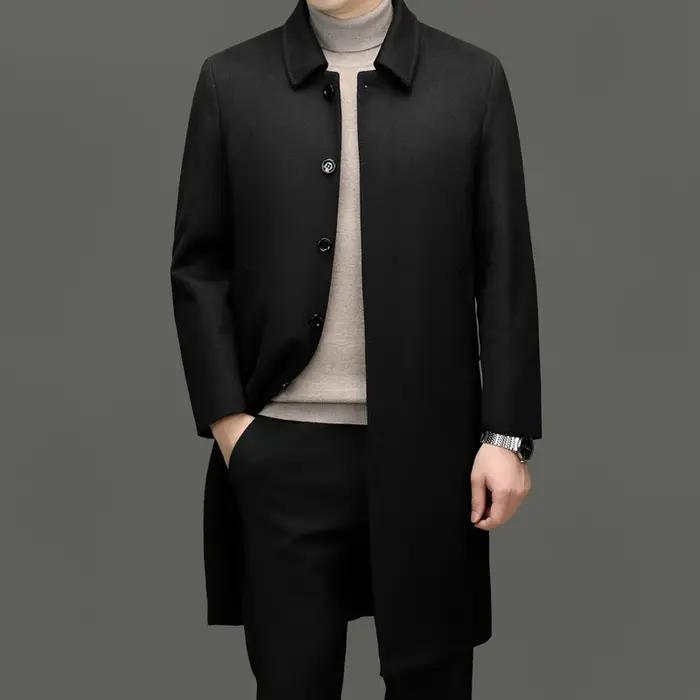 Manteaux en cachemire haut de gamme et à la mode pour hommes pour l'automne et l'hiver