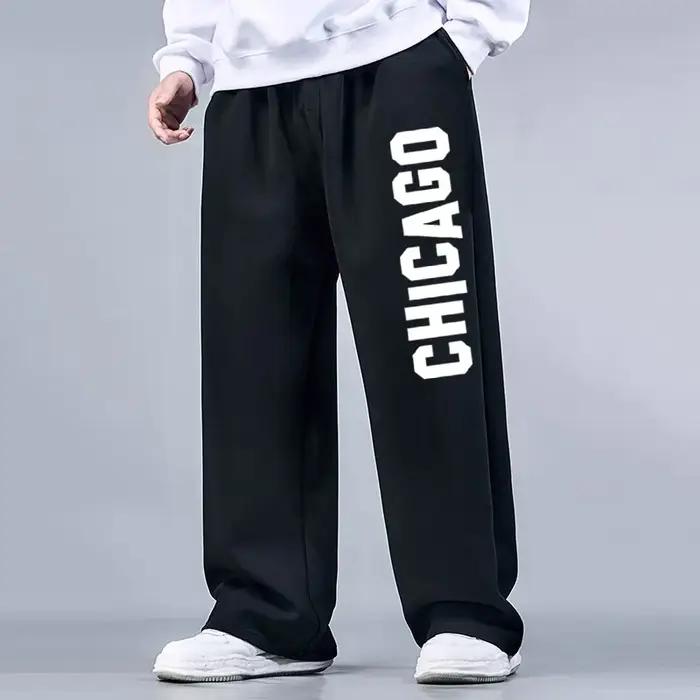 Grande taille hommes pantalons de sport 5XL 6XL 7XL hommes coton pantalon Joggers vêtements de sport noir solide glace soie Baggy pantalons de survêtement hommes pantalons
